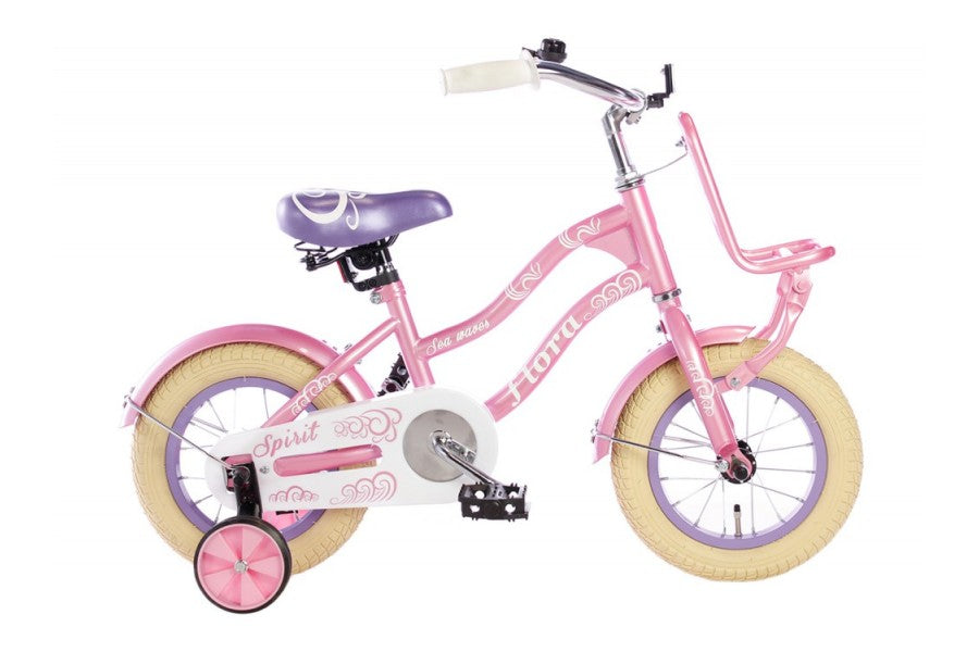 Spirit Flora Meisjesfiets Roze-Paars 12 inch