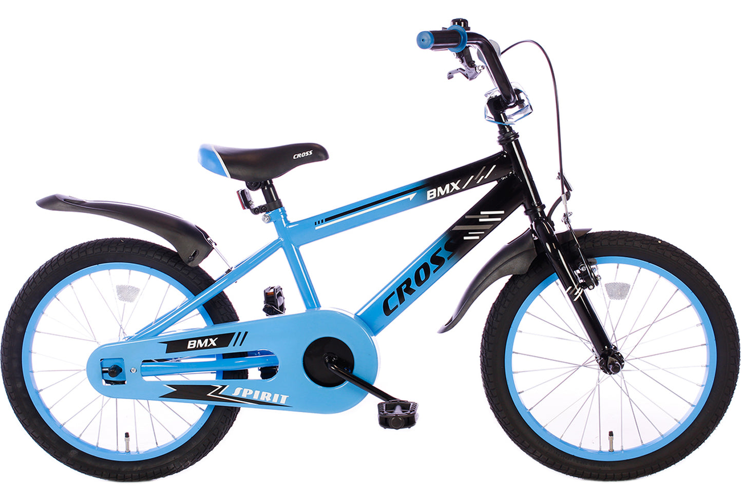 Spirit BMX Cross Jongensfiets blauw 18 Inch