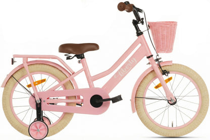 Liberty meisjesfiets Roze 14 inch + mand