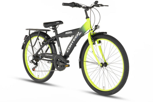 Rebel Jongensfiets 22 Inch Lime - 6 Versnellingen