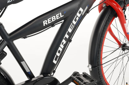 Rebel Jongensfiets 24 Inch Rood - 6 Versnellingen