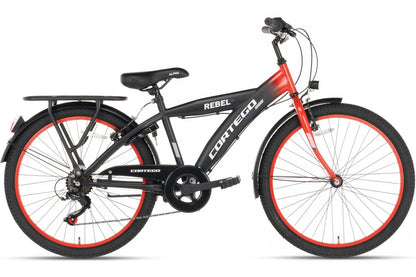 Rebel Jongensfiets 24 Inch Rood - 6 Versnellingen
