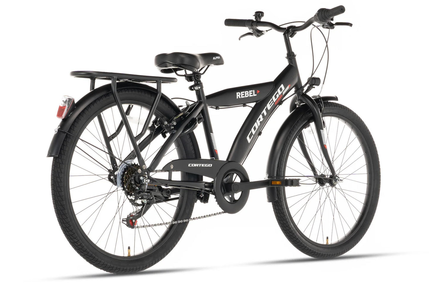 Cortego Rebel Jongensfiets 22 Inch Zwart - 7 Versnellingen