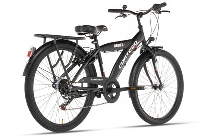 Cortego Rebel Jongensfiets 22 Inch Zwart - 7 Versnellingen