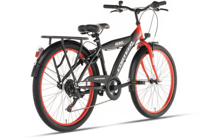 Rebel Jongensfiets 22 Inch Rood - 6 Versnellingen