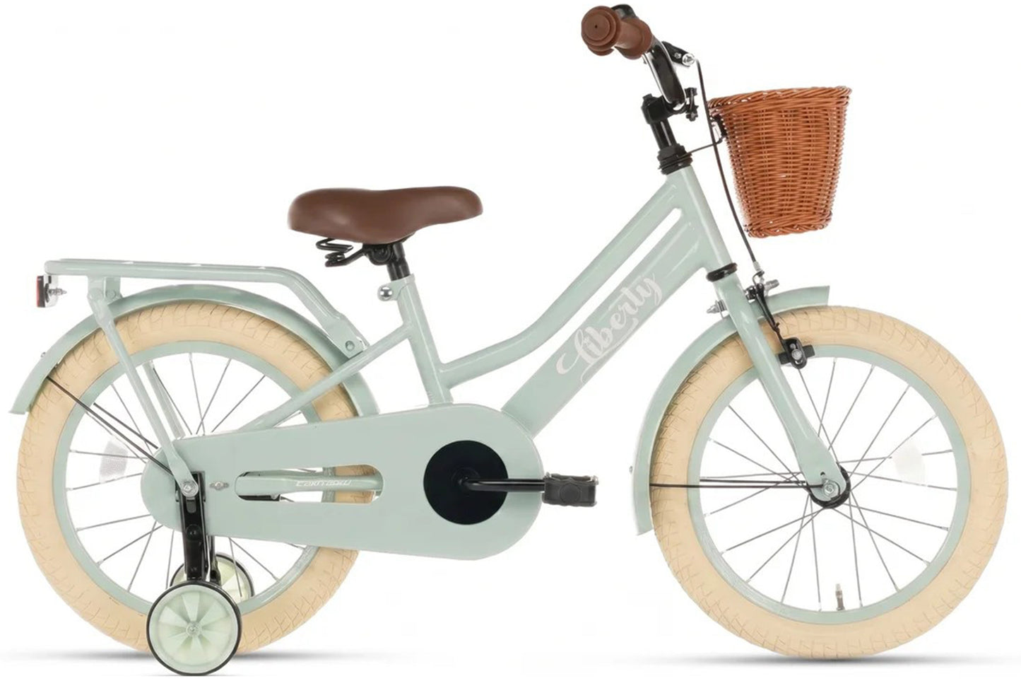 Liberty meisjesfiets Groen 14 inch + mand