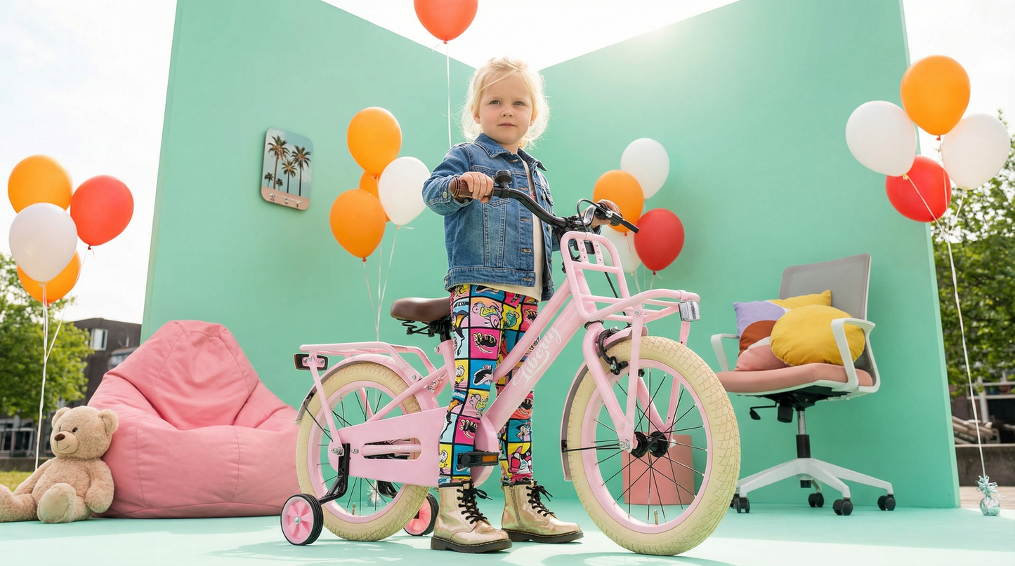 Liberty meisjesfiets Roze 12 inch
