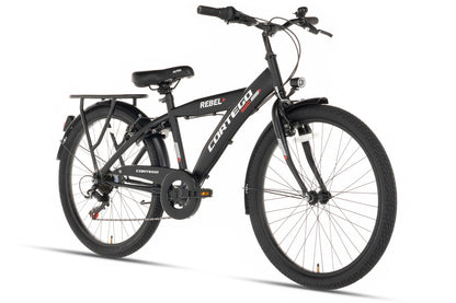Cortego Rebel Jongensfiets 24 Inch Zwart - 7 Versnellingen