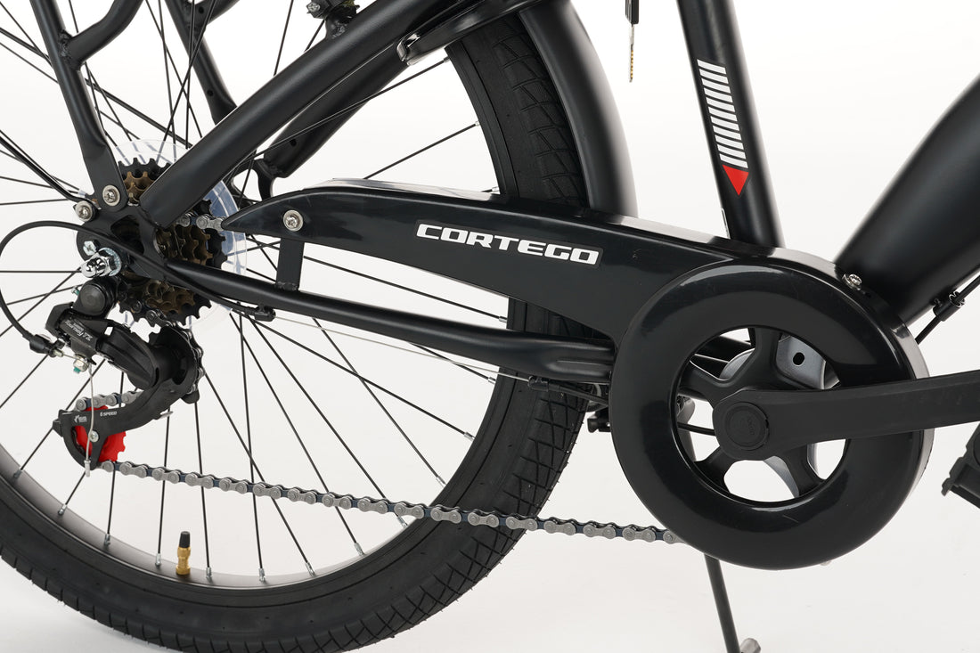 Cortego Rebel Jongensfiets 24 Inch Zwart - 7 Versnellingen
