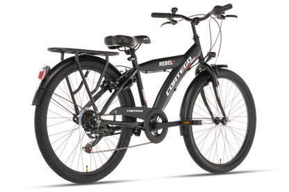 Cortego Rebel Jongensfiets 24 Inch Zwart - 7 Versnellingen