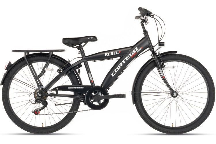 Rebel Jongensfiets 26 Inch Zwart - 6 Versnellingen